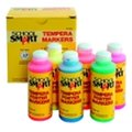 School Smart School Smart Non-Toxic Poster Marker Tempera Fluorescent Paint Set - 2 Oz. - Set 6 227982